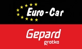 Logo Euro-Car Gepard. Sprzedaż, wynajem, transport samochodów i przyczep.