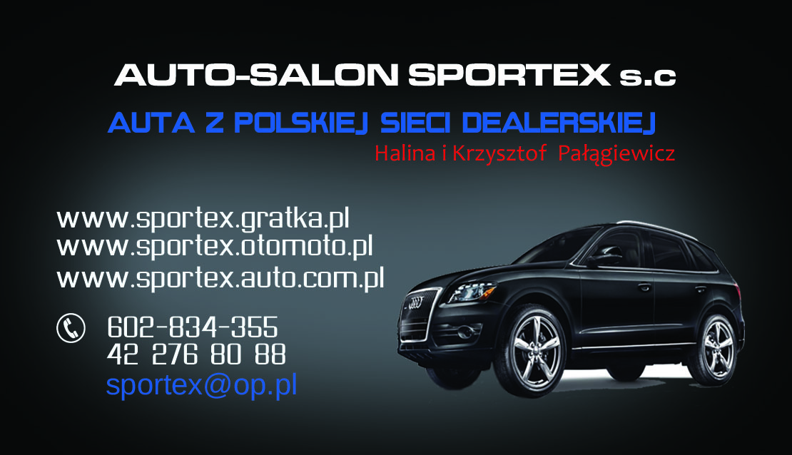Logo Autokomis ,,Sportex" s.c Halina i Krzysztof Pałągiewicz - AUTA Z POLSKIEJ SIECI 